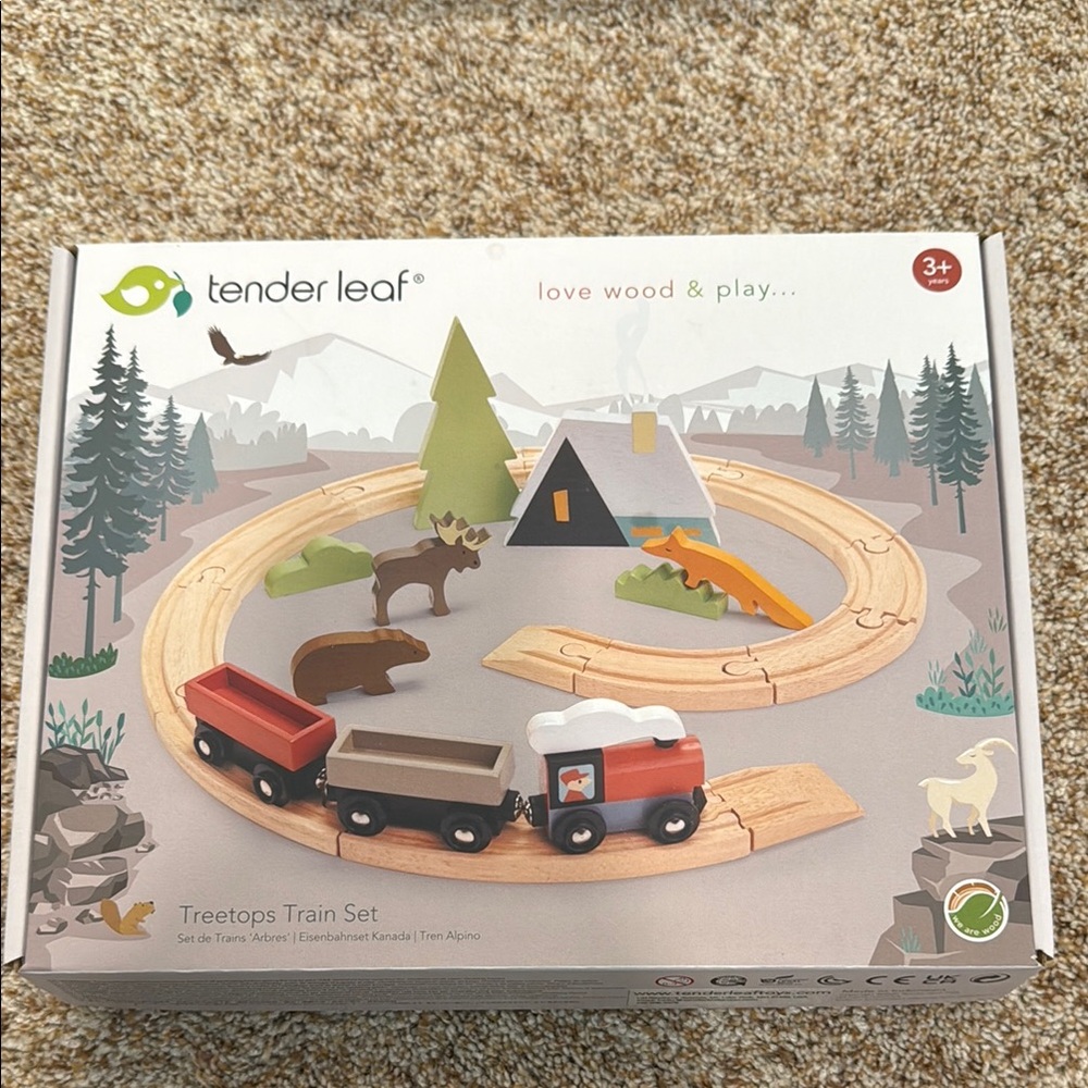 Brand New- Treetops Train Set - Red, Brown, and Black
